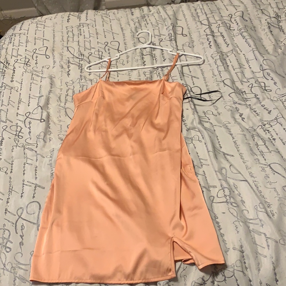 Each slip dress with slit